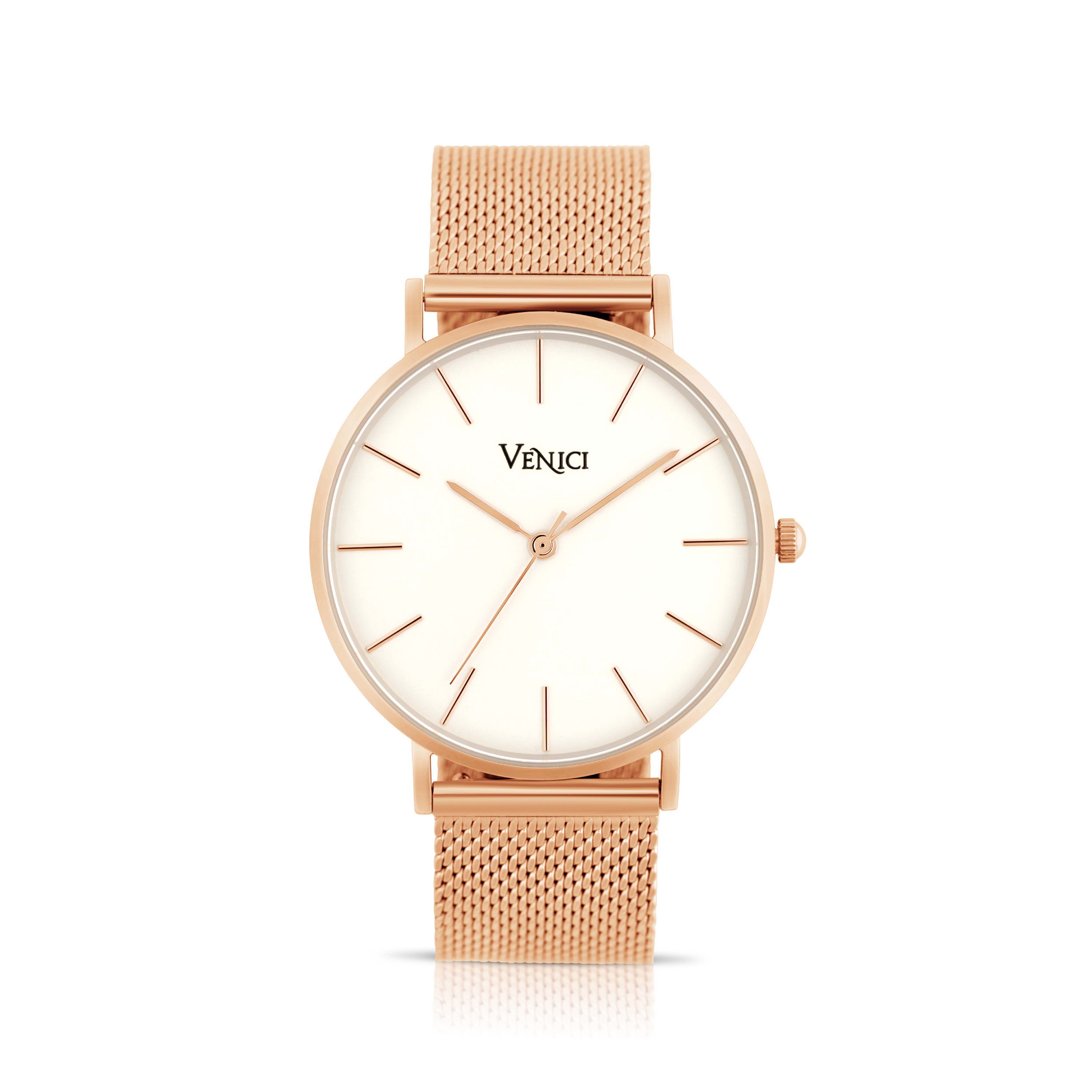 Athena Rose Gold Watch for Women | Venici Times