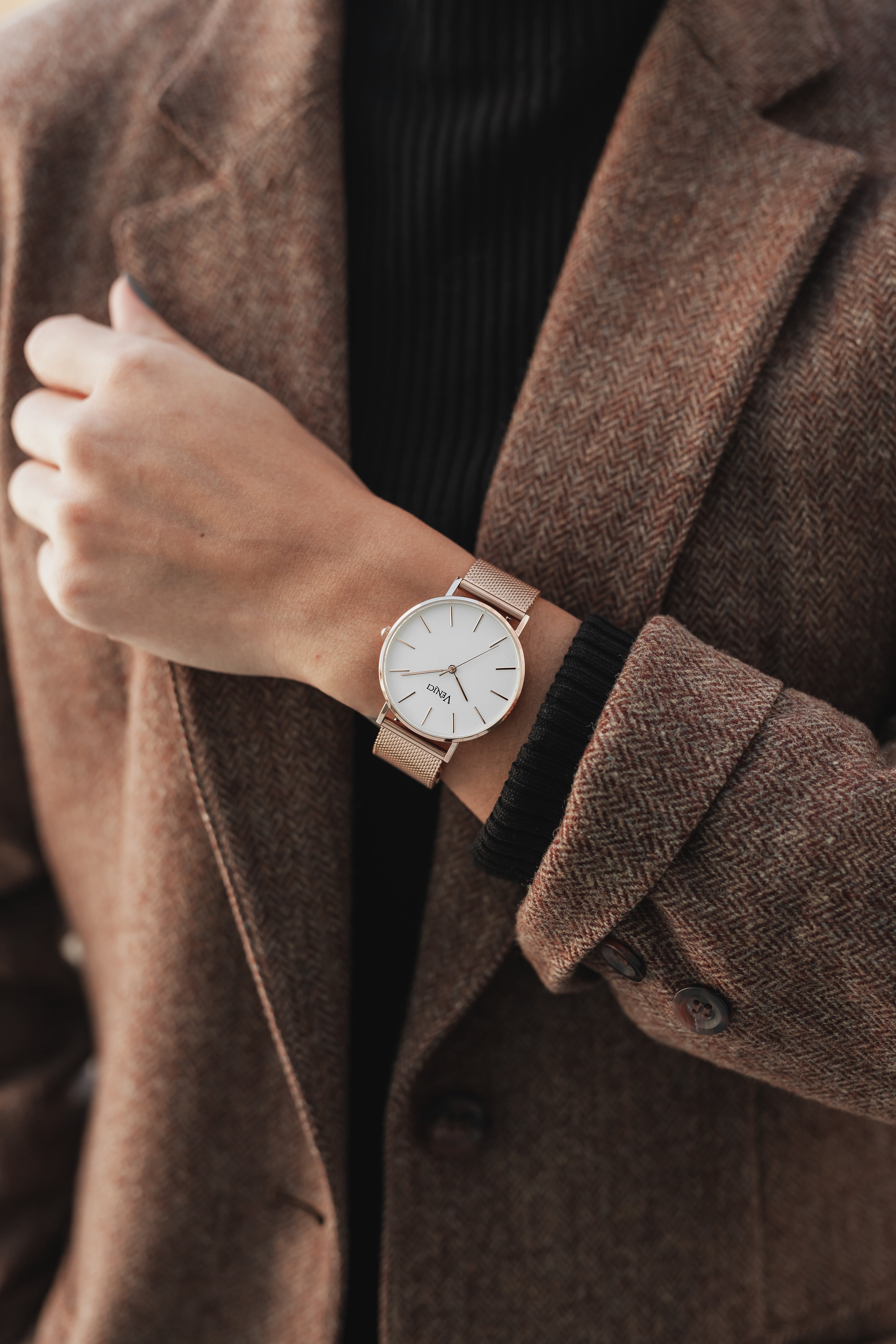 Athena Rose Gold Watch for Women | Venici Times
