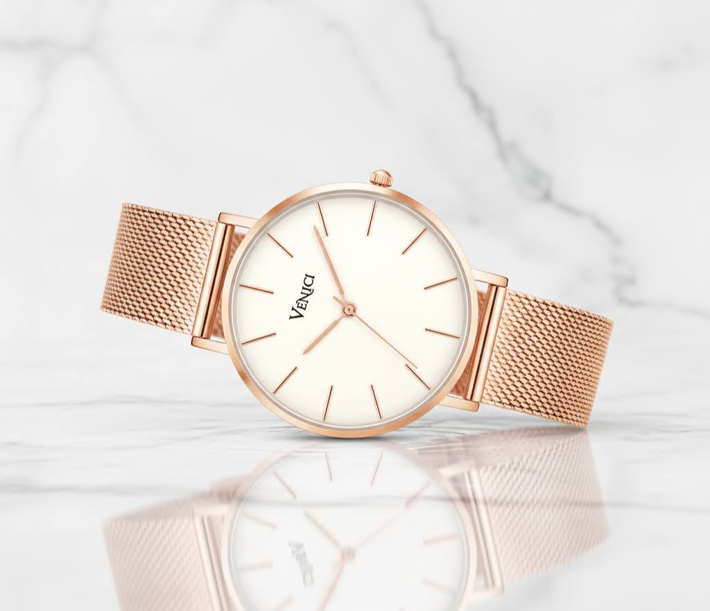 Athena Rose Gold Watch for Women | Venici Times